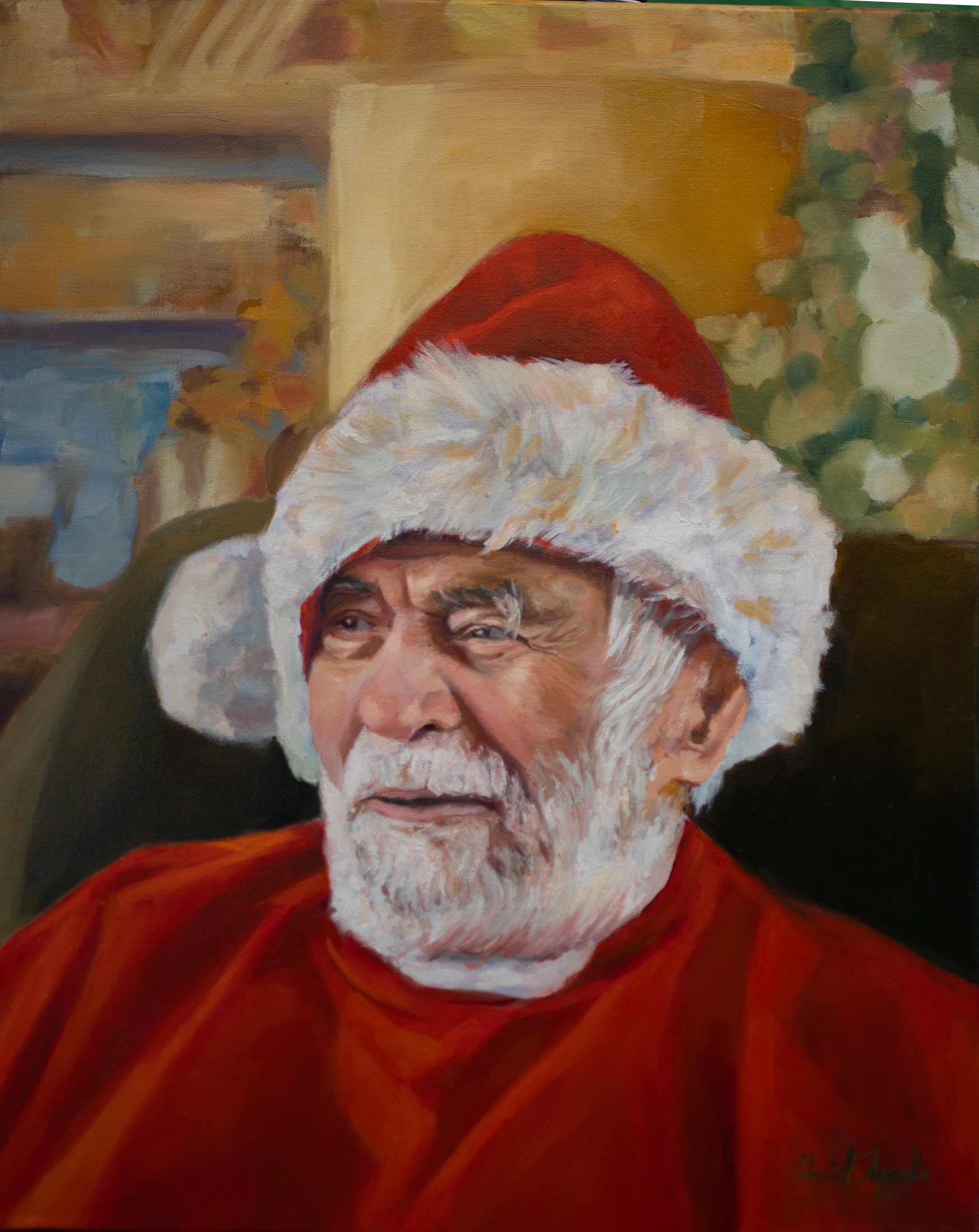 Grandpa Aga Joon — oil portrait by Omid Izadi