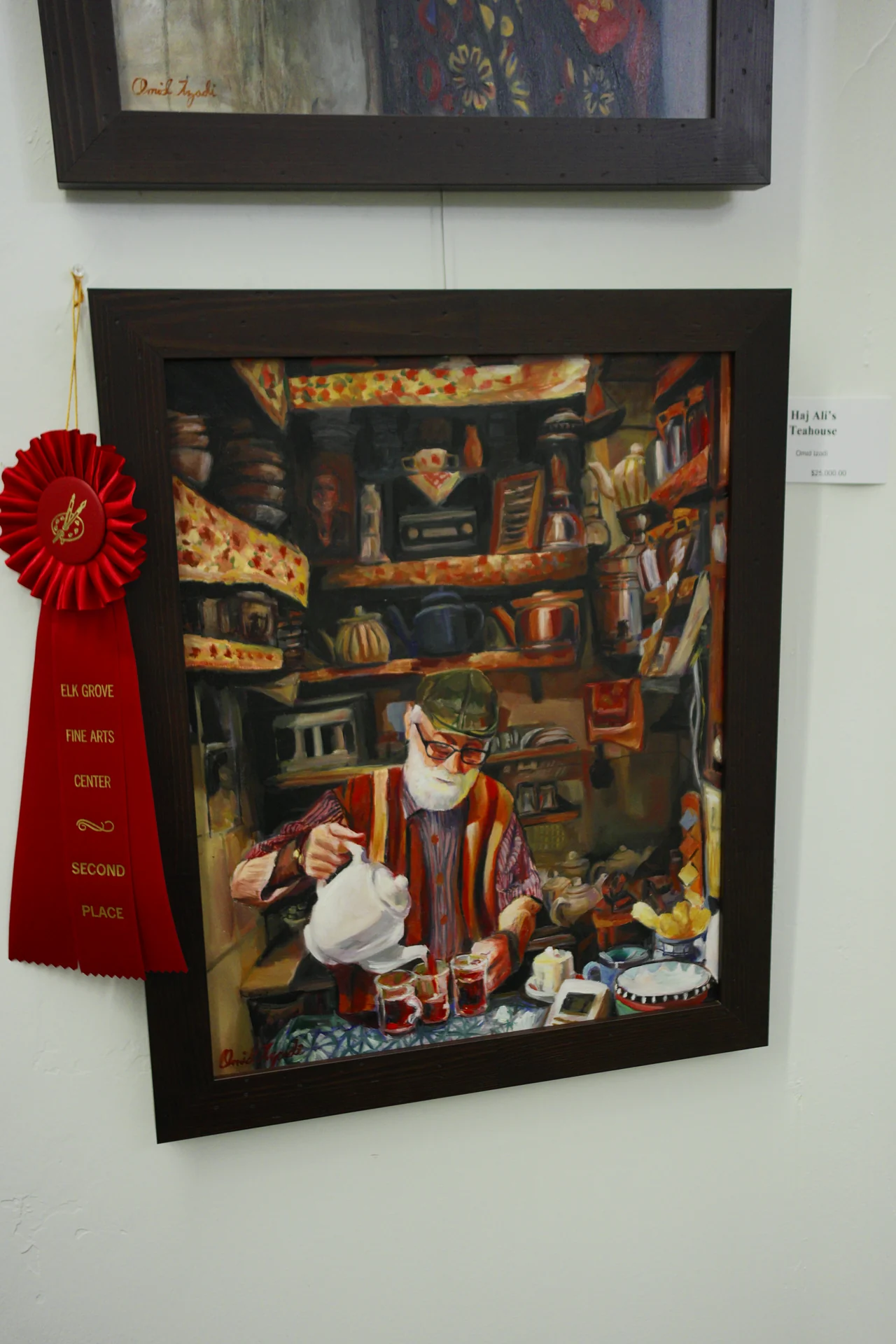 Second-place ribbon beside Haj Ali’s Teahouse